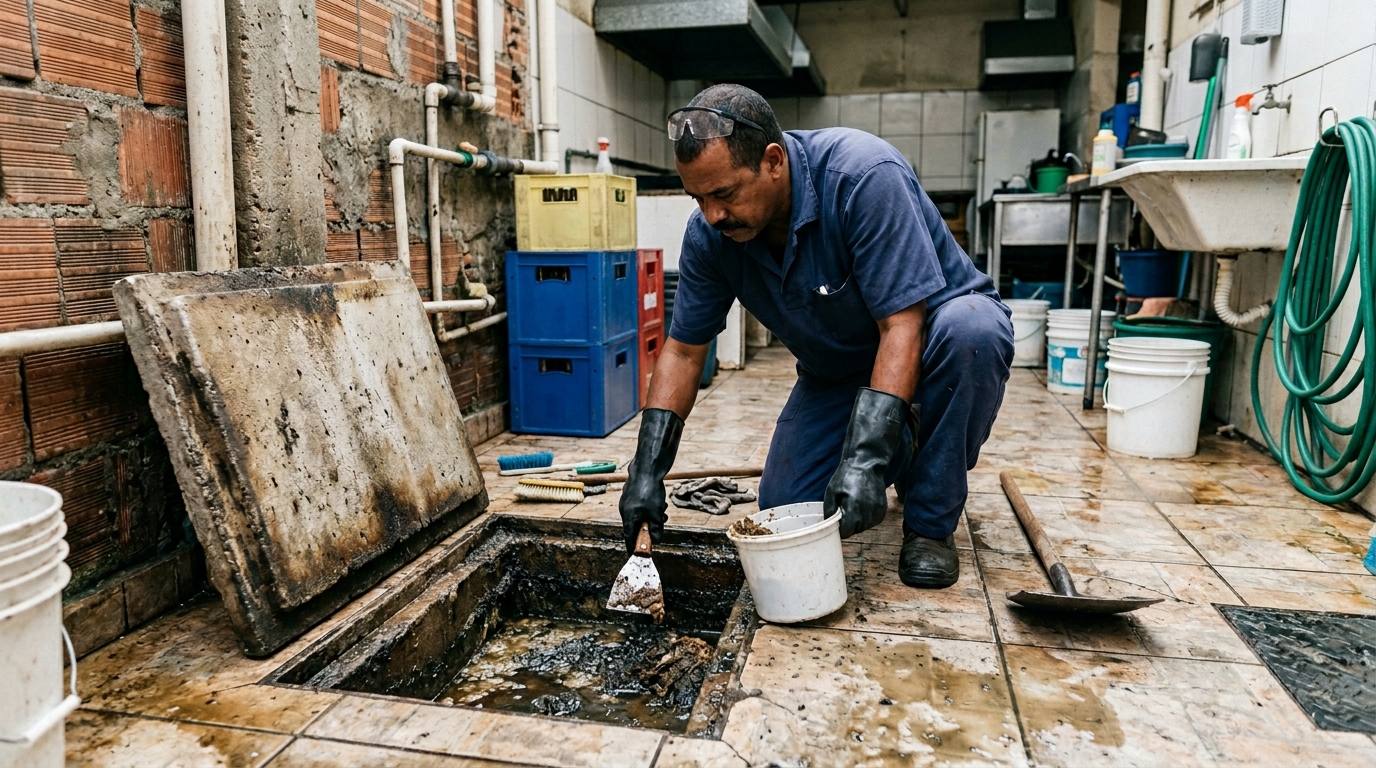 Esvaziamento de Caixa de Gordura em Niterói‑RJ